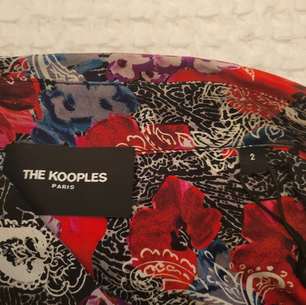 The Kooples Floral Paisley Long Sleeve Button-Up Shirt - Picture 5 of 12